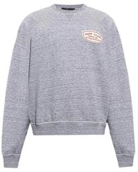 DSquared² - Hoodies & Sweatvesten ,Grijs ,Katoen Katoenen Sweatshirt Met Ronde Hals - Lyst