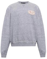 DSquared² - Hoodies & Sweatvesten ,Grijs ,Katoen Katoenen Sweatshirt Met Ronde Hals - Lyst