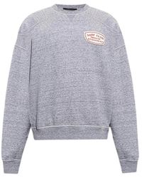 DSquared² - Hoodies & Sweatvesten ,Grijs ,Katoen Katoenen Sweatshirt Met Ronde Hals - Lyst