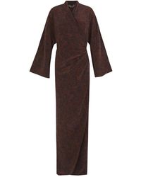 Cortana - Karlie, Zijden Jurk Hoop Print - Lyst