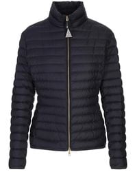 Moncler - Blaue Daunen Wintermantel - Lyst