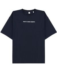 Aspesi - Tops ,Blauw ,Katoen Cotton Jersey T-Shirt - Lyst