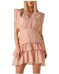 Suncoo - Kleedjes ,Roze ,Katoen Roze Mini Jurk Cyana Charm - Lyst