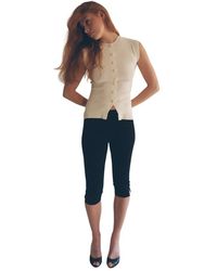 CLOEYS - Tops ,Wit ,Gebreide, Aansluitende Top - Lyst