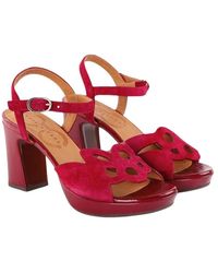 Chie Mihara - Schoenen ,Roze ,Leer Rode Lakleren Sandalen - Lyst