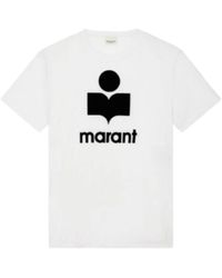 Isabel Marant - Camiseta de lino con logo iconico - Lyst