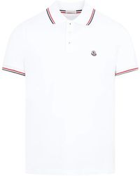 Moncler - Tops ,Wit ,Katoen Polo T-Shirt - Lyst