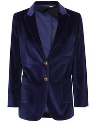 SAULINA - Jassen ,Blauw ,Katoen Blauw Katoenmix Jas Gemaakt - Lyst