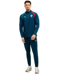 PUMA - Fitness ,Blauw ,Polyester Portugal 1/4 Zip Trainingspak 2026/2028 - Lyst