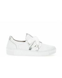 Gabor - Weiße leder sneakers modern slip-on - Lyst