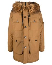DIESEL - Jassen ,Bruin ,Katoen W-Jorg-Nw Hooded Padded Coat - Lyst