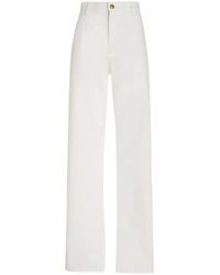 Etro - Baggy Jeans With Embroidery - Lyst
