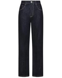 Seventy - Jeans ,Blauw ,Denim Cashmere Blend Denim Five-Pocket Jeans - Lyst