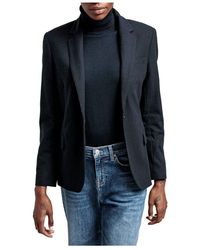 GANT D1. Flannel Regular Blazer - Blauw