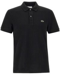 Lacoste - Tops ,Zwart ,Katoen Klassiek Zwart Katoenen Poloshirt - Lyst