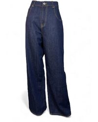 ViCOLO - Jeans ,Blauw ,Katoen Df 5161 Wide Leg Jeans - Lyst