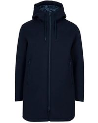 Herno - Jassen ,Blauw ,Polyester Lange Parka - Lyst