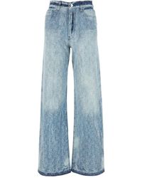 Amiri - Bestickte wide-leg jeans aus denim - Lyst