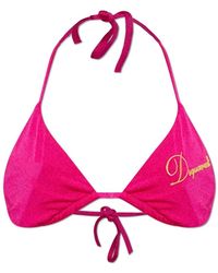 DSquared² - Badmode ,Roze ,Triangle Bikini Top - Lyst