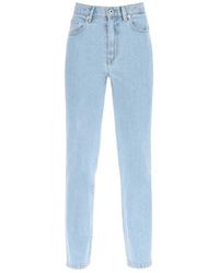 KENZO - Gebleichte straight leg jeans - Lyst