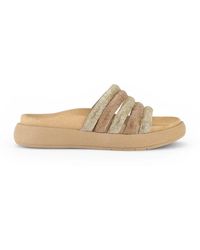 Gabor - Goldene Textil-Mules - Lyst