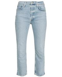Agolde Cropped Jeans - - Dames - Blauw