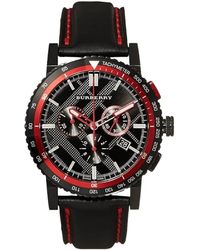 Burberry - Accessoires ,Zwart ,Leer The City Chronograph - Lyst