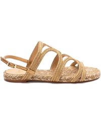 Castañer - Schoenen ,Grijs ,Katoen Pitra Flat Sandal - Lyst