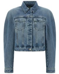 Jacquemus - Jassen ,Blauw ,Denim Ovalo De-Nîmes Denim Jas - Lyst