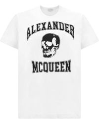 McQueen - Skull Print Mode T-Shirt - Lyst