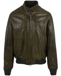 The Jack Leathers - Grüne lederjacke - Lyst