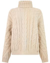 Herno - Truien & Vesten ,Wol Trui Met Hoge Kraag - Lyst