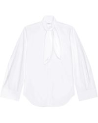 Givenchy - Overhemden ,Wit ,Katoen Cocoon Shirt - Lyst