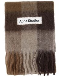 Acne Studios - Accessoires ,Veelkleurig ,Wol Vally Check Sjaal - Lyst