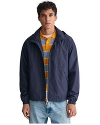 GANT - Jassen ,Blauw ,Polyester Windshielder Lichtgewicht Waterdichte Jas - Lyst