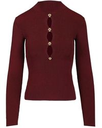 Self-Portrait - Keyhole Knit Top - Lyst