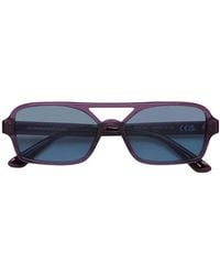 Retrosuperfuture - Accessoires ,Paars ,Elegante Melanzana Zonnebril Met Blauwe Lenzen - Lyst