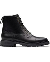 Clarks - Schwarze stiefeletten für männer - Lyst
