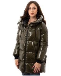 Herno - Jassen ,Groen ,Groene Gewatteerde Hoodie Jas - Lyst