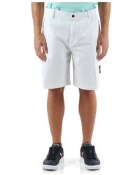 Calvin Klein - Cargo stretch baumwoll bermuda shorts - Lyst