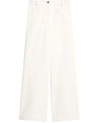 Weekend by Maxmara - Weite bein baumwoll stier hose - Lyst