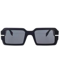 Fendi - Glamouröse rechteckige sonnenbrille - Lyst