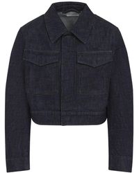 Lemaire - Blaue jacke für frauen - Lyst
