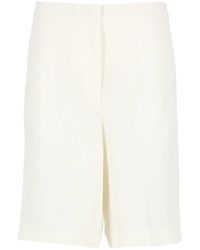 Fabiana Filippi - Ivory linen bermuda shorts - Lyst