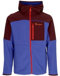 COTOPAXI - Fitness ,Veelkleurig ,Polyester Fleece Hoodie Full-Zip Jas Wijn/Blauw - Lyst