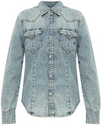 DIESEL - Overhemden ,Blauw ,Denim Denim Shirt De-Waves - Lyst