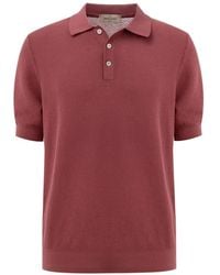 Gran Sasso - Waben-Poloshirt Baumwolle Klassisch Knopf - Lyst