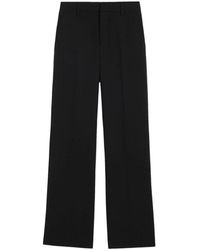 Ami Paris - Broeken ,Zwart ,Zwarte Flare Fit Broek - Lyst
