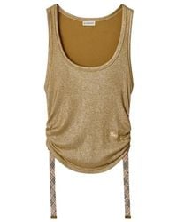 Burberry - Metallic Ribbed Tank Top - Lyst