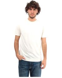 Daniele Fiesoli - Weißes kurzarm-crewneck-kompakt-baumwoll-t-shirt - Lyst